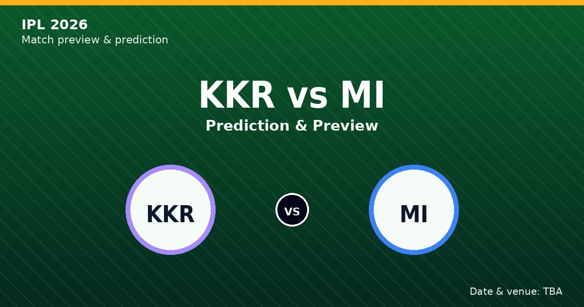 KKR vs MI IPL 2026 preview